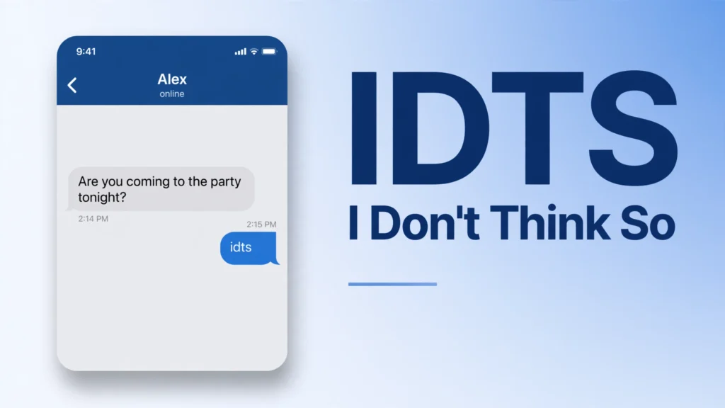 IDTS Meaning in Text What Does It Stand For